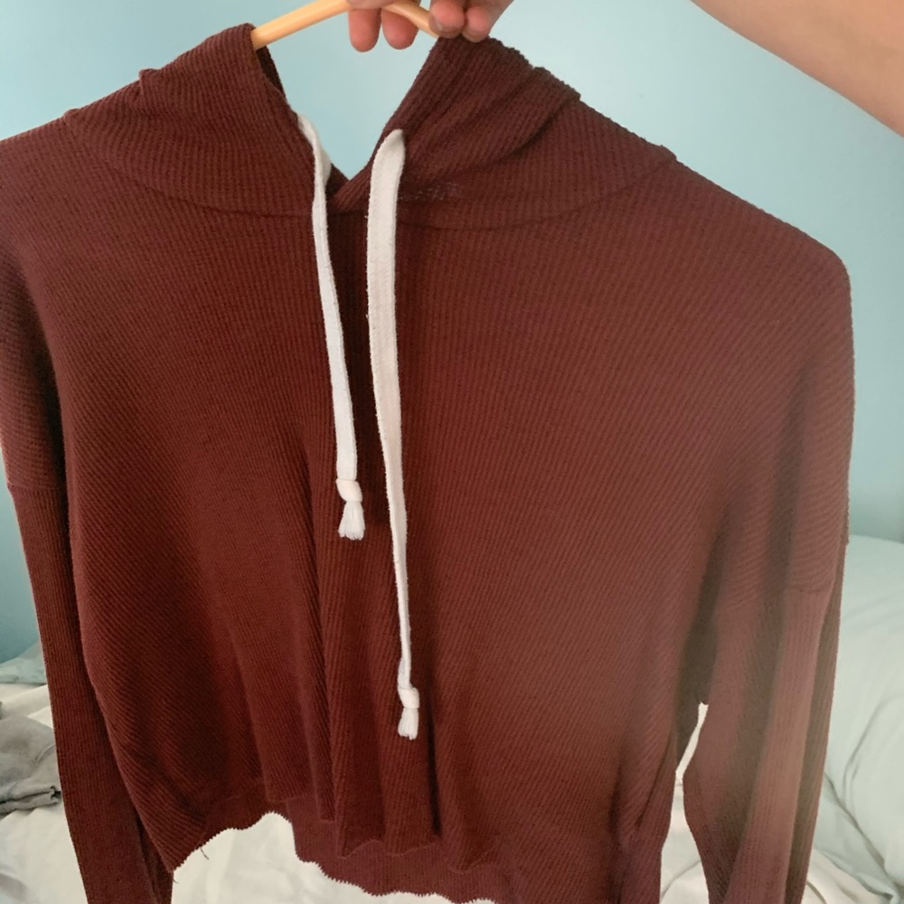 A cropped hoodie